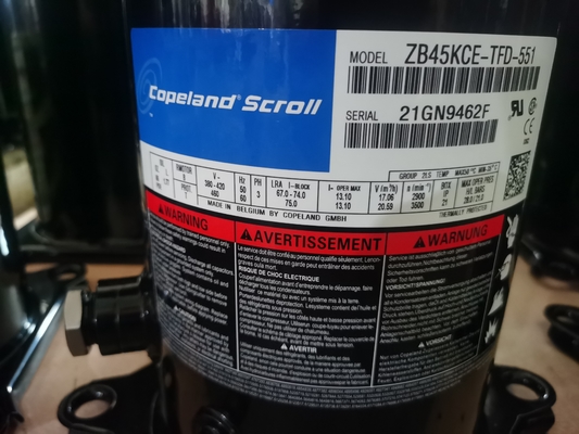 comprare 3 colore del nero del compressore 12HP 121000BTU ZP143KCE-TFD di refrigerazione di Copeland di fase online manufacture