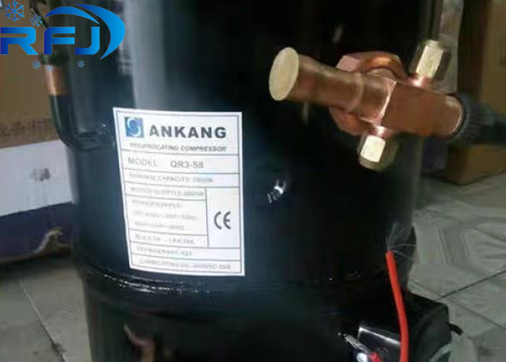 comprare 3HP R404a QR3-58 Ankang Hermetic Piston Refrigeration Compressor 220-460V 3PH 50Hz o 60Hz online manufacture