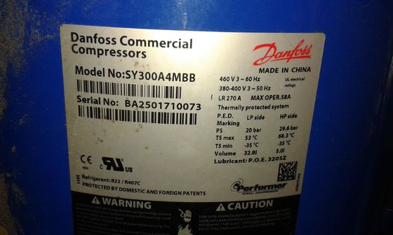 comprare Compressore ermetico lubrificato SY300A4MBB di stile 25HP R22 R407C  a basso rumore online manufacture
