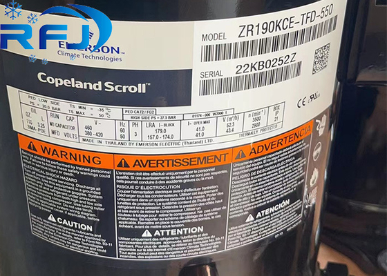 15 HP Emerson Copeland Scroll Compressor ZR190KCE-TFD-550 ZR Serie R410a