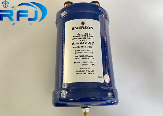 Emerson A-AS597 Accumulatore di refrigerante per aspirazione con 9 parti in altezza
