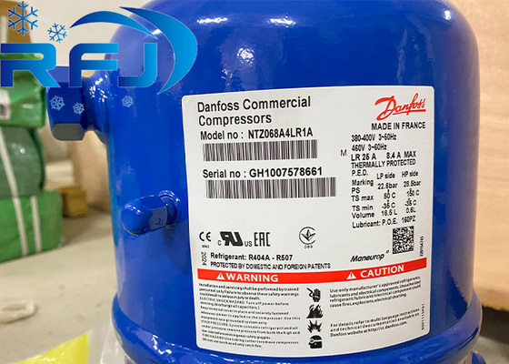 Compressore di refrigerazione a pistoni Maneurop NTZ068A4LR1A Friggerante R404a-R507