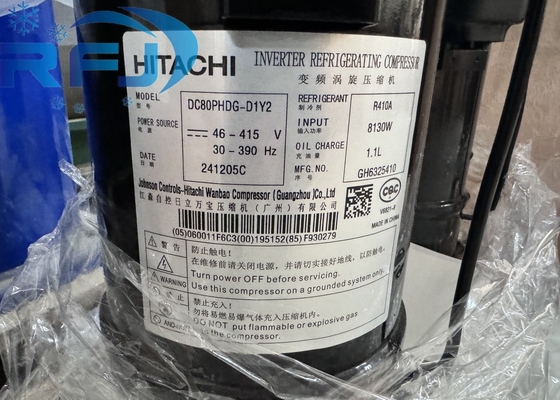 R410A Compressore a scorrere a corrente alternata di refrigerante HITACHI DC80PHDG-D1Y2 per esigenze di raffreddamento