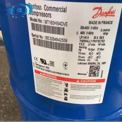 Compressore di refrigerazione industriale ermetico reciproco Maneurop MTZ22JC4BVE MTZ22-4VM 2HP R404/R134a