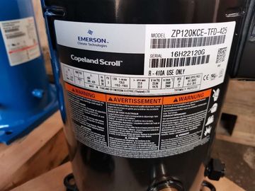 Anti compressore 10HP R410 ZP120KCE-TFD-425 di refrigerazione del rotolo di Corresion Copeland